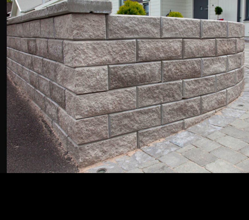 L-blockmur i betong